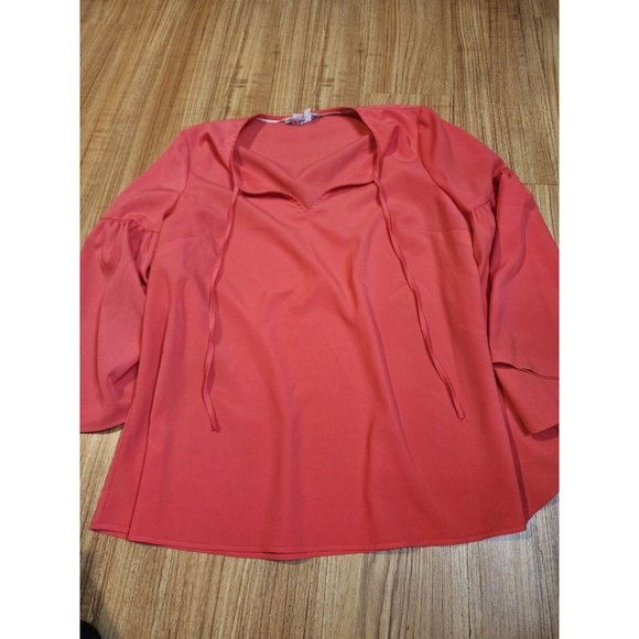 Boden Tops - Boden Blouse Top Shirt Peach Pink Solid Tie Womens Size 6 or Small